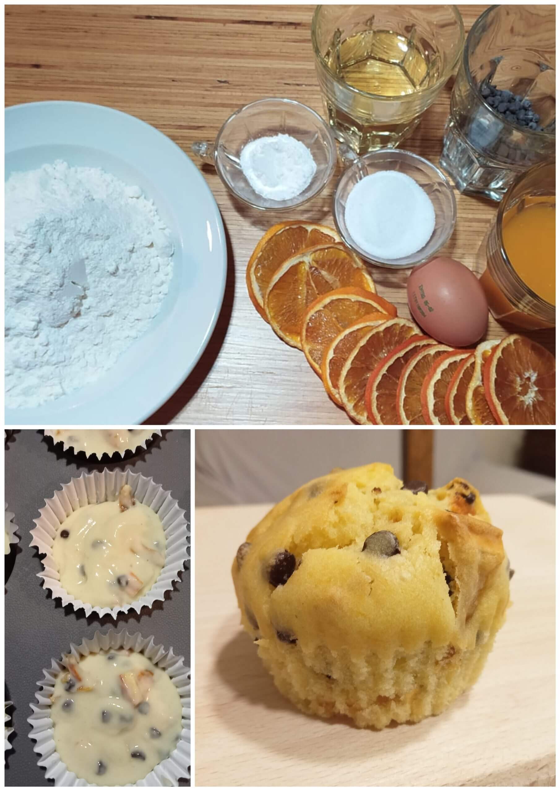 Muffin arancia e cioccolato sugar free