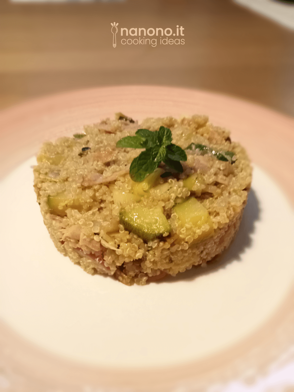 Quinoa con zucchine porri e prosciutto