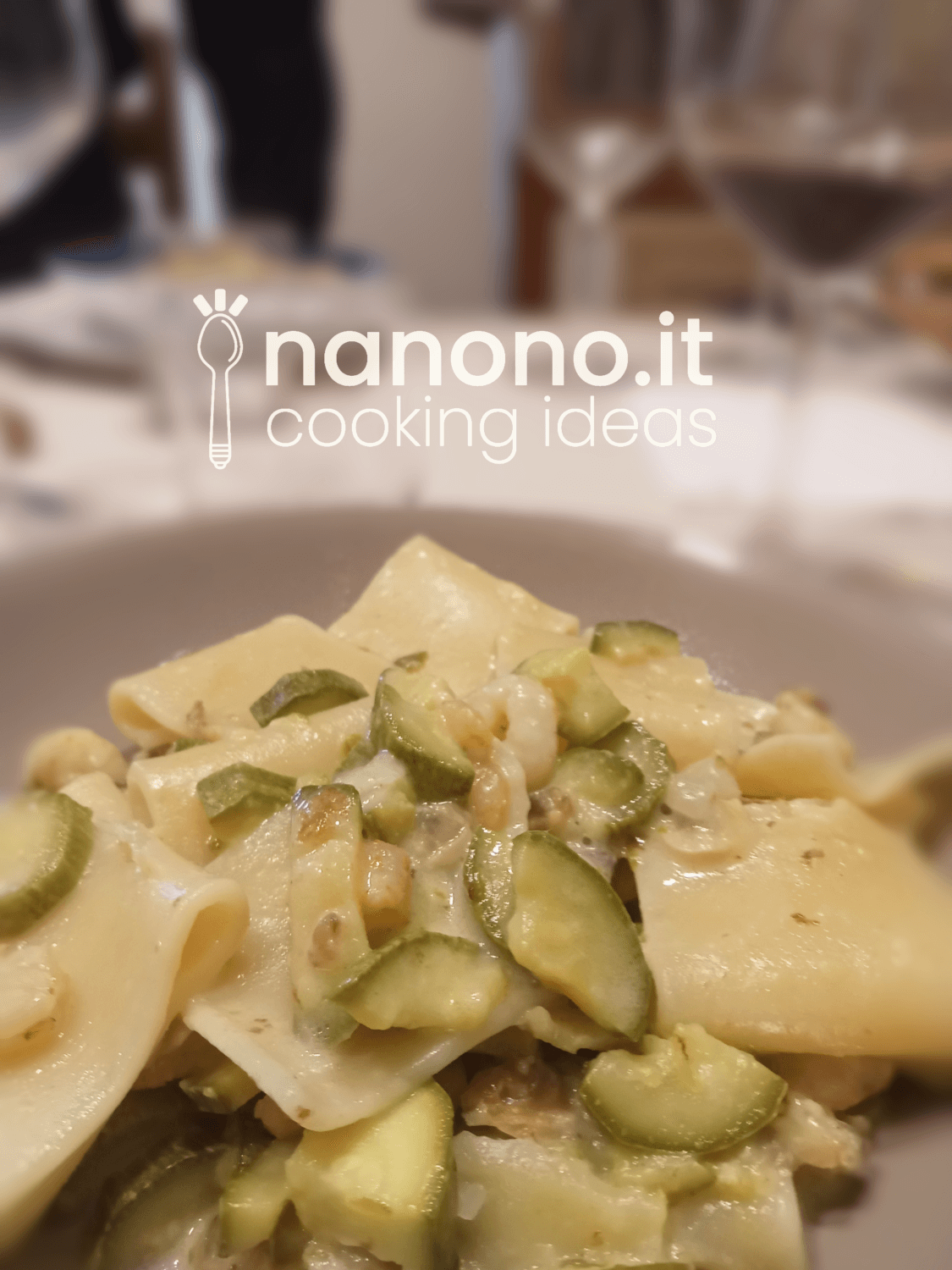 Paccheri gamberi zucchine e philadelfia