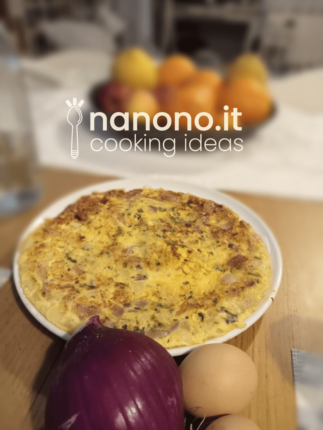 Frittata di cipolle allo scoppolato di pedona