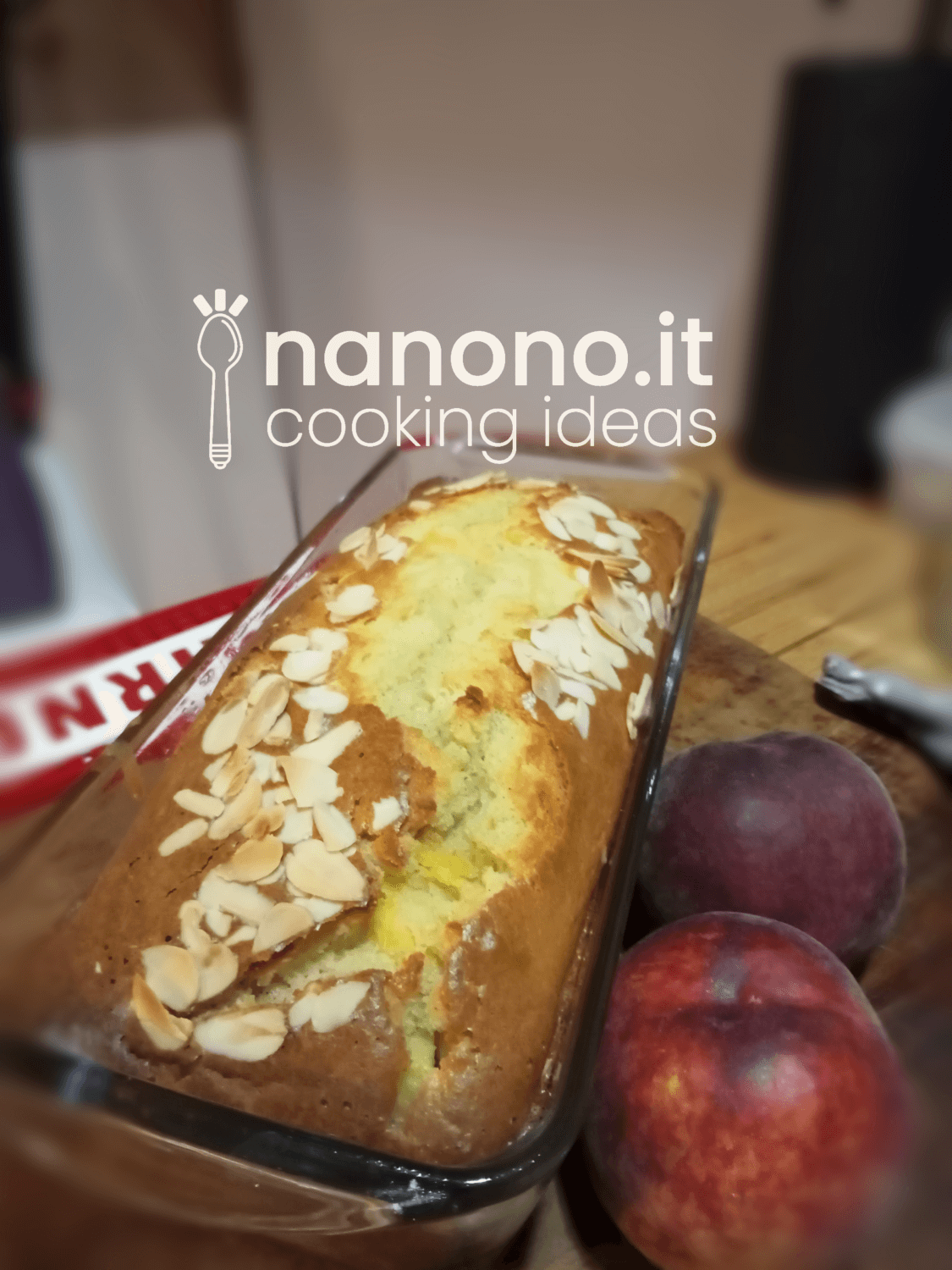 Plumcake alle pesche senza zucchero