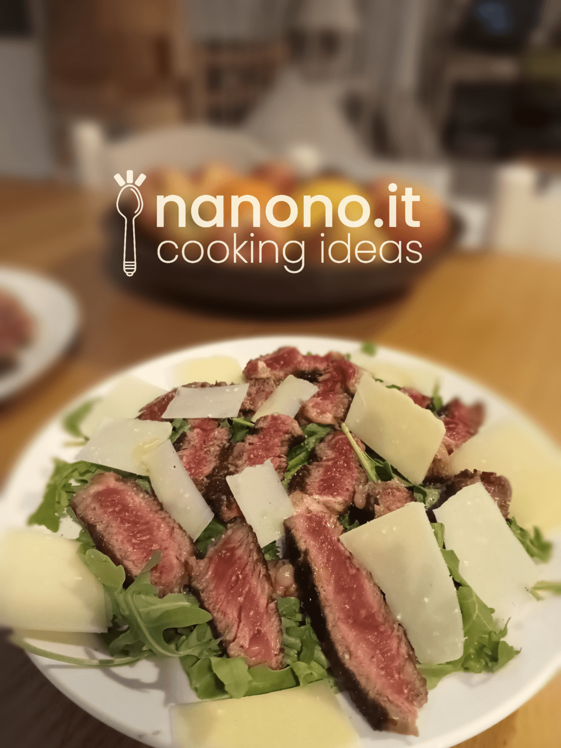 tagliata di manzo rucola e grana