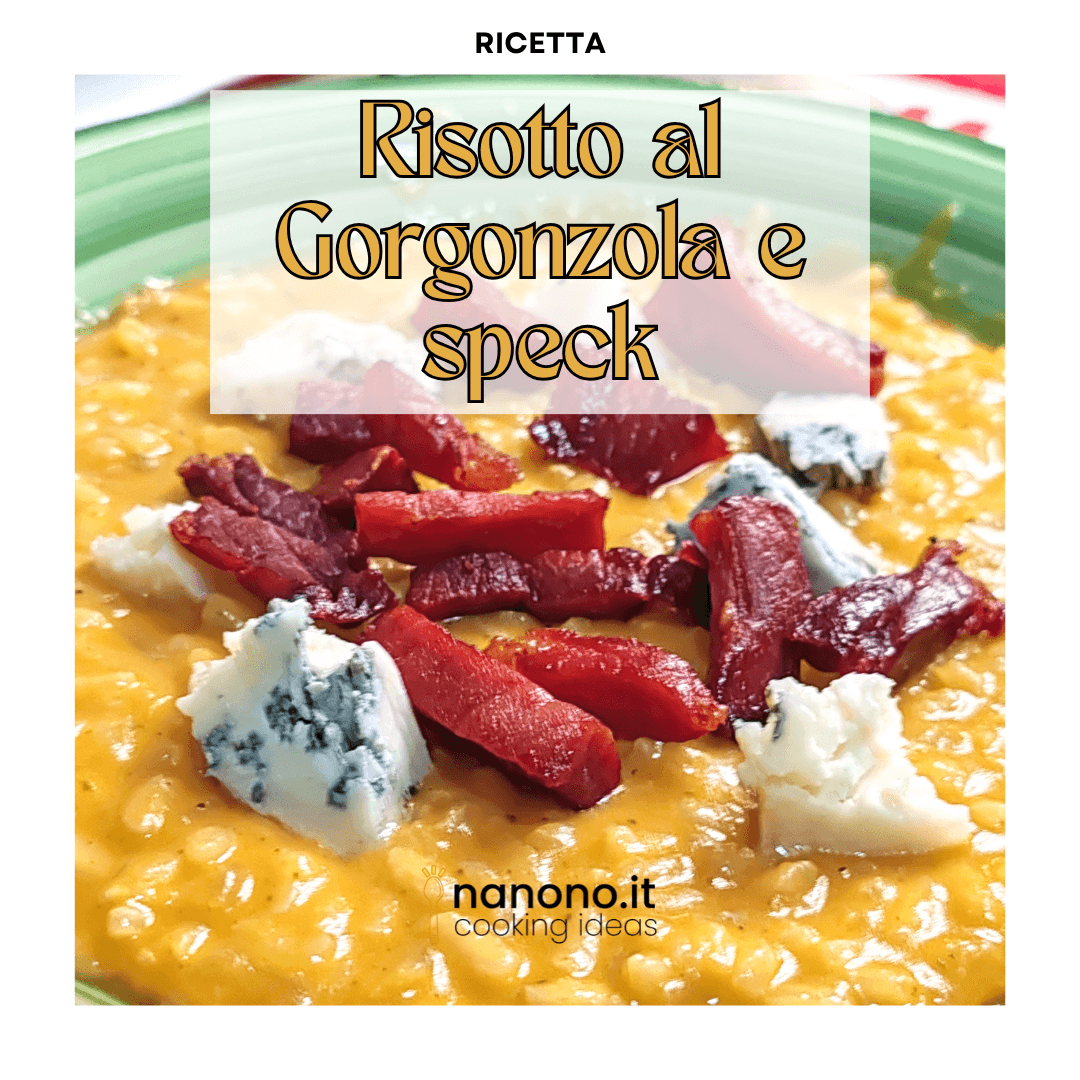 Risotto alla zucca gorgonzola e speck