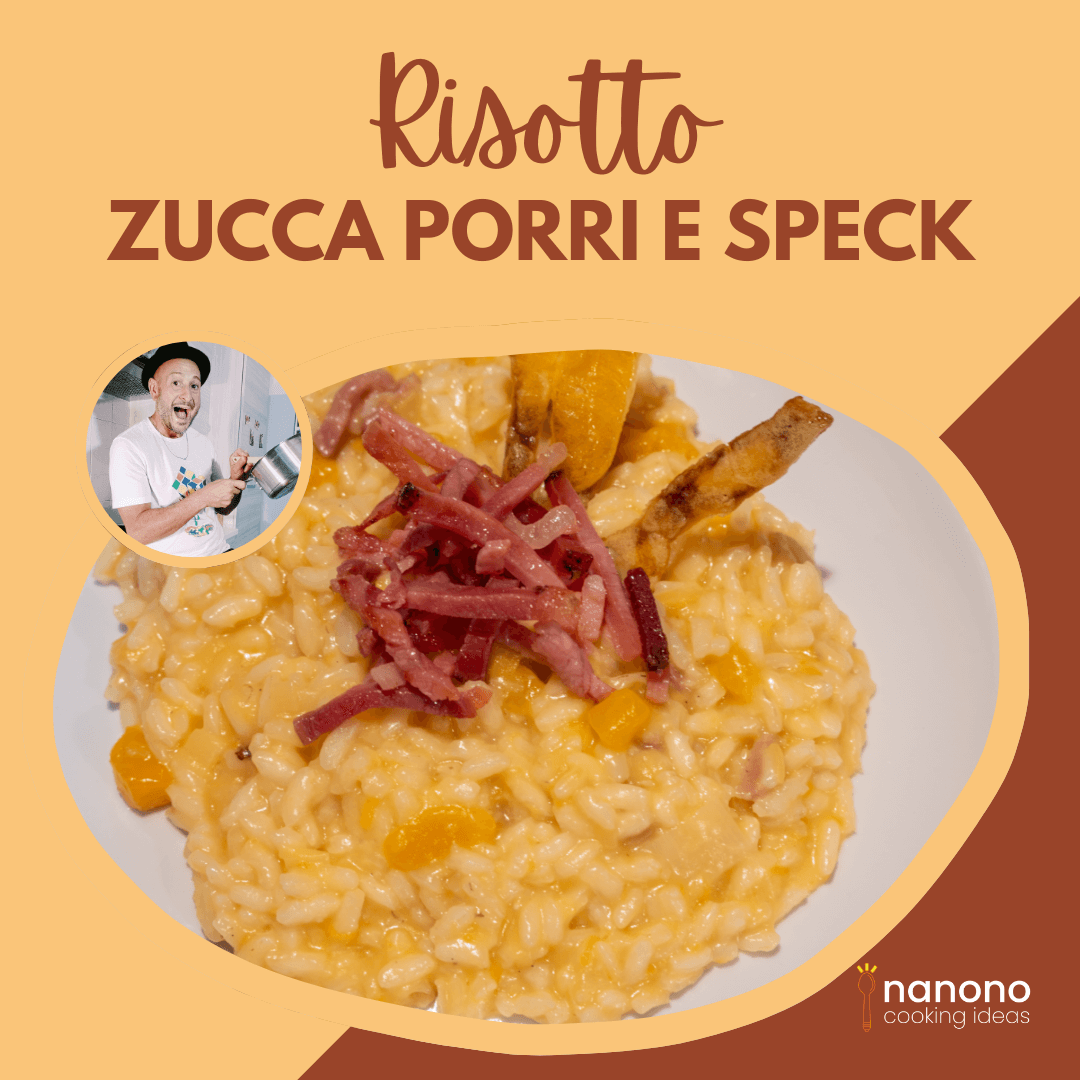 Risotto alla zucca porri e speck