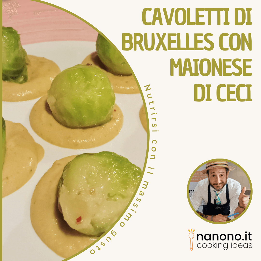 Cavoletti di Bruxelles con maionese di ceci