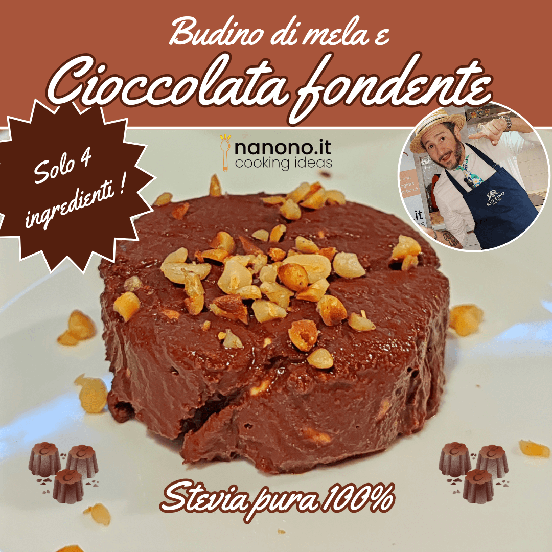 Budino di mele e cioccolato fondente