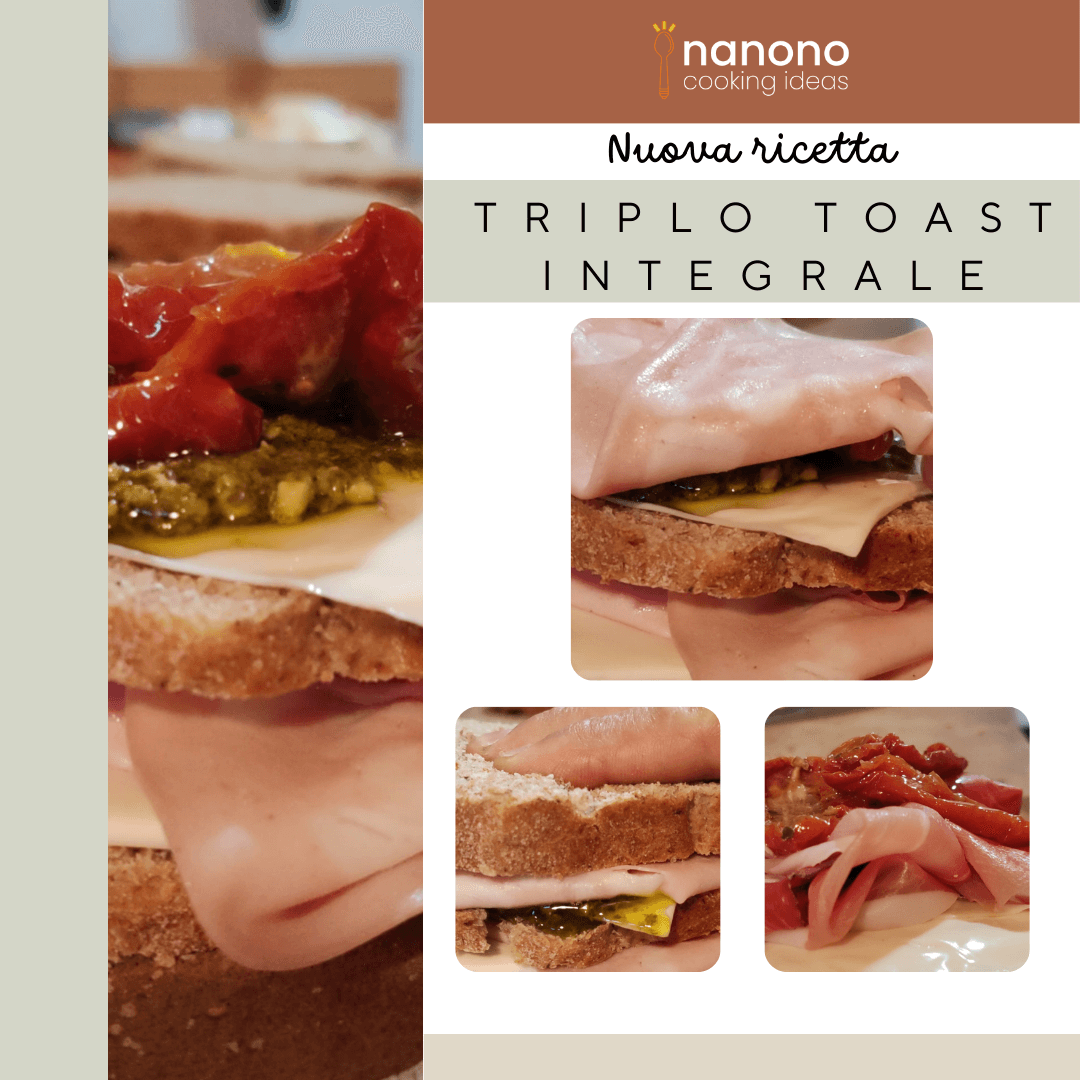 Toast integrale mortadella e pesto