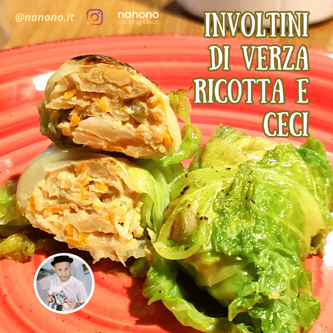 Involtini di verza alla ricotta e ceci