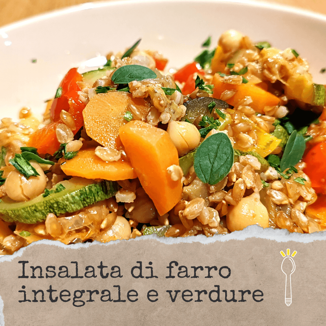 Insalata di farro integrale e verdure